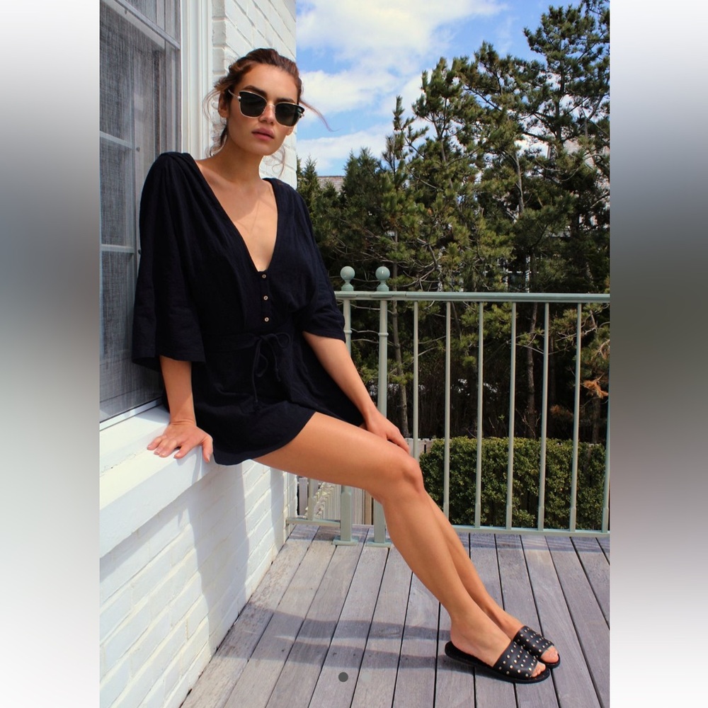 Free People Daybreak Romper in Black